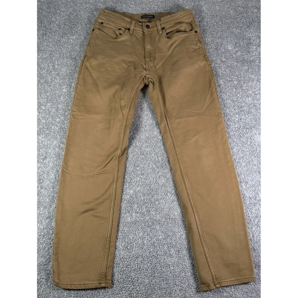 Banana Republic Mens 31x28 Khaki Brown Cotton Stretch Five Pocket Pants Chinos